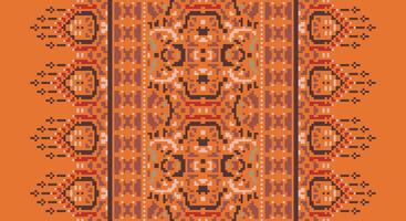 Ancient patterns Seamless Scandinavian pattern Motif embroidery, Pixel Ikat embroidery Design for Print scandinavian pattern saree ethnic nativity gypsy pattern vector