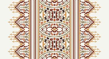 Bukhara pattern Seamless Native American, Motif embroidery, Pixel Ikat embroidery Design for Print kurta pattern mughal motifs tapestry pattern floral repeat vector