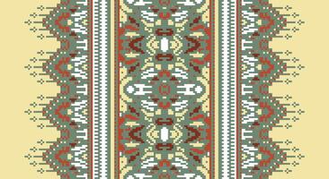 Ancient patterns Seamless Scandinavian pattern Motif embroidery, Pixel Ikat embroidery Design for Print border embroidery ancient egypt vector