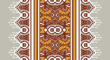 Ancient patterns Seamless Scandinavian pattern Motif embroidery, Pixel Ikat embroidery Design for Print scandinavian pattern saree ethnic nativity gypsy pattern vector