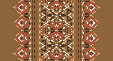 Bukhara pattern Seamless Bandana print silk Motif embroidery, Pixel Ikat embroidery Design for Print scandinavian pattern saree ethnic nativity gypsy pattern vector