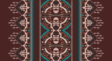 Bukhara pattern Seamless Bandana print silk Motif embroidery, Pixel Ikat embroidery Design for Print tie dyeing pillowcase sambal puri kurti mughal architecture vector
