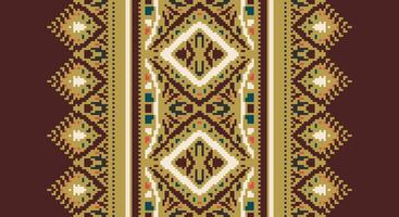 Bukhara pattern Seamless Mughal architecture Motif embroidery, Pixel Ikat embroidery Design for Print endless arabesque cloth dupatta shawl bandana print silk kurta men vector