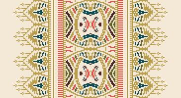 Bukhara pattern Seamless Australian aboriginal pattern Motif embroidery, Pixel Ikat embroidery Design for Print pattern vintage flower folk navajo patchwork pattern vector