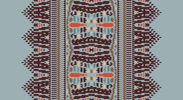 Bukhara pattern Seamless Mughal architecture Motif embroidery, Pixel Ikat embroidery Design for Print australian curtain pattern geometric pillow model kurti mughal flowers vector
