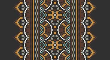 Bukhara pattern Seamless Mughal architecture Motif embroidery, Pixel Ikat embroidery Design for Print egyptian hieroglyphs tibetan geo pattern vector