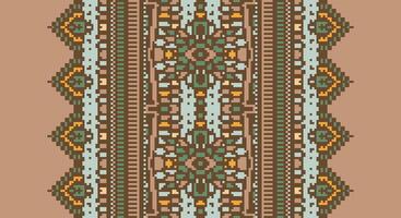 Bukhara pattern Seamless Scandinavian pattern Motif embroidery, Pixel Ikat embroidery Design for Print kurta pattern mughal motifs tapestry pattern floral repeat vector