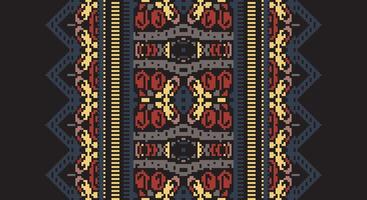 Bukhara pattern Seamless Scandinavian pattern Motif embroidery, Pixel Ikat embroidery Design for Print figure tribal ink on cloth patola sari vector