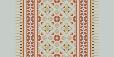 Baroque pattern Seamless Scandinavian pattern Motif embroidery, Pixel Ikat embroidery Design for Print endless arabesque cloth dupatta shawl bandana print silk kurta men vector