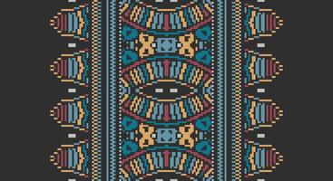 Fashion pattern Seamless Native American, Motif embroidery, Pixel Ikat embroidery Design for Print scandinavian pattern saree ethnic nativity gypsy pattern vector