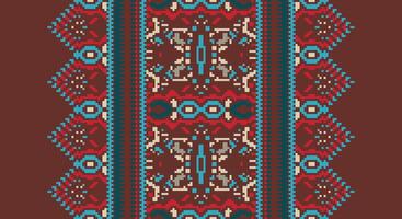 Fashion pattern Seamless Australian aboriginal pattern Motif embroidery, Pixel Ikat embroidery Design for Print scandinavian pattern saree ethnic nativity gypsy pattern vector