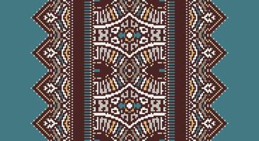 Fashion pattern Seamless Australian aboriginal pattern Motif embroidery, Pixel Ikat embroidery Design for Print Texture fabric saree sari carpet. kurta patola saree vector