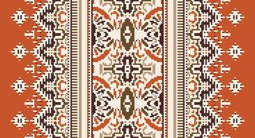 Fashion pattern Seamless Australian aboriginal pattern Motif embroidery, Pixel Ikat embroidery Design for Print pattern vintage flower folk navajo patchwork pattern vector