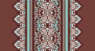 Fashion pattern Seamless Mughal architecture Motif embroidery, Pixel Ikat embroidery Design for Print kurta pattern mughal motifs tapestry pattern floral repeat vector