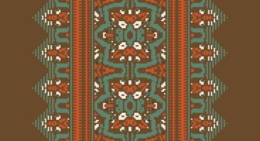 Fashion pattern Seamless Australian aboriginal pattern Motif embroidery, Pixel Ikat embroidery Design for Print jacquard slavic pattern folklore pattern kente arabesque vector
