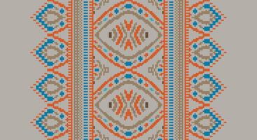 Fashion pattern Seamless Scandinavian pattern Motif embroidery, Pixel Ikat embroidery Design for Print australian curtain pattern geometric pillow model kurti mughal flowers vector
