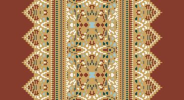 Fashion pattern Seamless Scandinavian pattern Motif embroidery, Pixel Ikat embroidery Design for Print scarf hijab pattern kerchief Pixel Ikat Silk kurti model mughal patterns vector