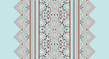 Fashion pattern Seamless Mughal architecture Motif embroidery, Pixel Ikat embroidery Design for Print jacquard slavic pattern folklore pattern kente arabesque vector