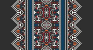 Fashion pattern Seamless Scandinavian pattern Motif embroidery, Pixel Ikat embroidery Design for Print scandinavian pattern saree ethnic nativity gypsy pattern vector