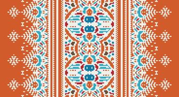 Fashion pattern Seamless Scandinavian pattern Motif embroidery, Pixel Ikat embroidery Design for Print kurta pattern mughal motifs tapestry pattern floral repeat vector