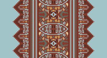 Fashion pattern Seamless Mughal architecture Motif embroidery, Pixel Ikat embroidery Design for Print egyptian hieroglyphs tibetan geo pattern vector