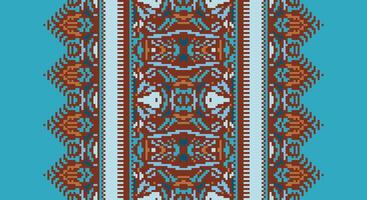 Fashion pattern Seamless Scandinavian pattern Motif embroidery, Pixel Ikat embroidery Design for Print scandinavian pattern saree ethnic nativity gypsy pattern vector