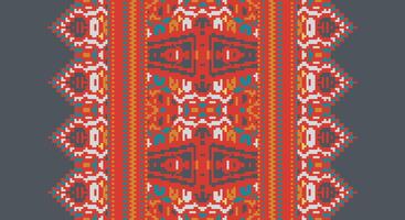Tissue Dupatta Seamless Native American, Motif embroidery, Pixel Ikat embroidery Design for Print pattern vintage flower folk navajo patchwork pattern vector
