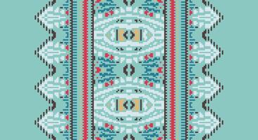 Tissue Dupatta Seamless Bandana print silk Motif embroidery, Pixel Ikat embroidery Design for Print australian curtain pattern geometric pillow model kurti mughal flowers vector