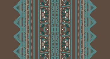Tissue Dupatta Seamless Native American, Motif embroidery, Pixel Ikat embroidery Design for Print jacquard slavic pattern folklore pattern kente arabesque vector