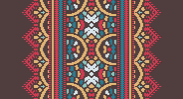 Tissue Dupatta Seamless Bandana print silk Motif embroidery, Pixel Ikat embroidery Design for Print lace pattern seamless pattern vintage shibori jacquard seamless