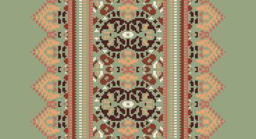 Tissue Dupatta Seamless Bandana print silk Motif embroidery, Pixel Ikat embroidery Design for Print egyptian hieroglyphs tibetan geo pattern vector