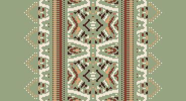 Tissue Dupatta Seamless Australian aboriginal pattern Motif embroidery, Pixel Ikat embroidery Design for Print scandinavian pattern saree ethnic nativity gypsy pattern vector