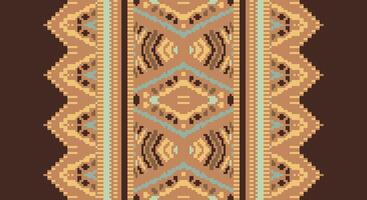 Tissue Dupatta Seamless Australian aboriginal pattern Motif embroidery, Pixel Ikat embroidery Design for Print tapestry floral kimono repeat pattern lacing spanish motif vector