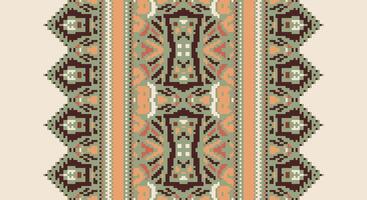 Tissue Dupatta Seamless Australian aboriginal pattern Motif embroidery, Pixel Ikat embroidery Design for Print pattern vintage flower folk navajo patchwork pattern vector
