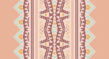 Tissue Dupatta Seamless Australian aboriginal pattern Motif embroidery, Pixel Ikat embroidery Design for Print figure tribal ink on cloth patola sari vector