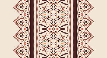 Tissue Dupatta Seamless Mughal architecture Motif embroidery, Pixel Ikat embroidery Design for Print endless arabesque cloth dupatta shawl bandana print silk kurta men vector