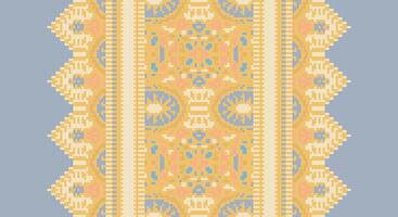 Tissue Dupatta Seamless Australian aboriginal pattern Motif embroidery, Pixel Ikat embroidery Design for Print scarf hijab pattern kerchief Pixel Ikat Silk kurti model mughal patterns vector