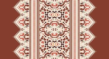 Tissue Dupatta Seamless Australian aboriginal pattern Motif embroidery, Pixel Ikat embroidery Design for Print scandinavian pattern saree ethnic nativity gypsy pattern vector