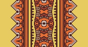 Tissue Dupatta Seamless Mughal architecture Motif embroidery, Pixel Ikat embroidery Design for Print border embroidery ancient egypt vector