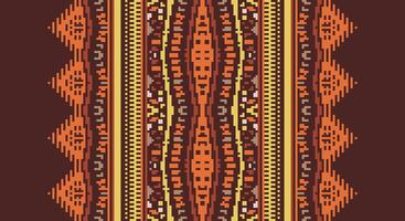 Tissue Dupatta Seamless Mughal architecture Motif embroidery, Pixel Ikat embroidery Design for Print pattern vintage flower folk navajo patchwork pattern vector