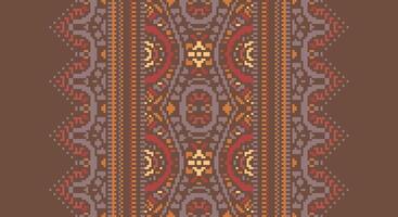 Tissue Dupatta Seamless Scandinavian pattern Motif embroidery, Pixel Ikat embroidery Design for Print vyshyvanka placemat quilt sarong sarong beach kurtis Indian motifs vector