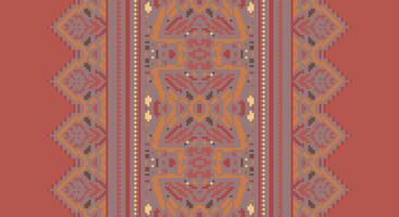 Tissue Dupatta Seamless Scandinavian pattern Motif embroidery, Pixel Ikat embroidery Design for Print australian curtain pattern geometric pillow model kurti mughal flowers vector
