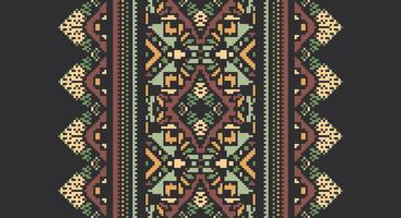 Tissue Dupatta Seamless Scandinavian pattern Motif embroidery, Pixel Ikat embroidery Design for Print egyptian hieroglyphs tibetan geo pattern vector