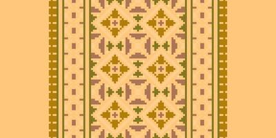 Dupatta pattern Seamless Native American, Motif embroidery, Pixel Ikat embroidery Design for Print Texture fabric saree sari carpet. kurta patola saree vector