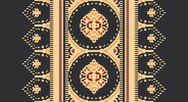 Tissue Dupatta Seamless Scandinavian pattern Motif embroidery, Pixel Ikat embroidery Design for Print pattern vintage flower folk navajo patchwork pattern vector