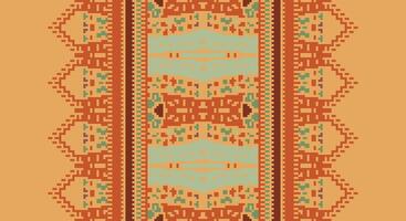 Tissue Dupatta Seamless Scandinavian pattern Motif embroidery, Pixel Ikat embroidery Design for Print figure tribal ink on cloth patola sari vector