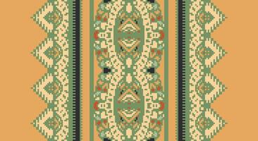 Tissue Dupatta Seamless Scandinavian pattern Motif embroidery, Pixel Ikat embroidery Design for Print jacquard slavic pattern folklore pattern kente arabesque vector