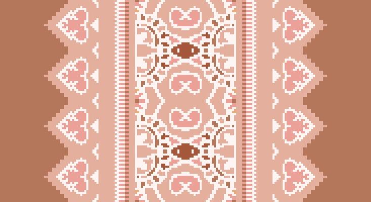 Peruvian pattern Seamless Bandana print silk Motif embroidery, Pixel Ikat embroidery Design for Print endless arabesque cloth dupatta shawl bandana print silk kurta men