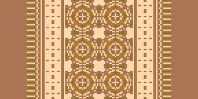 Dupatta pattern Seamless Native American, Motif embroidery, Pixel Ikat embroidery Design for Print endless arabesque cloth dupatta shawl bandana print silk kurta men vector