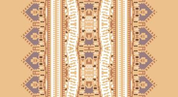 Peruvian pattern Seamless Mughal architecture Motif embroidery, Pixel Ikat embroidery Design for Print indonesian batik motif embroidery native american kurta mughal design vector
